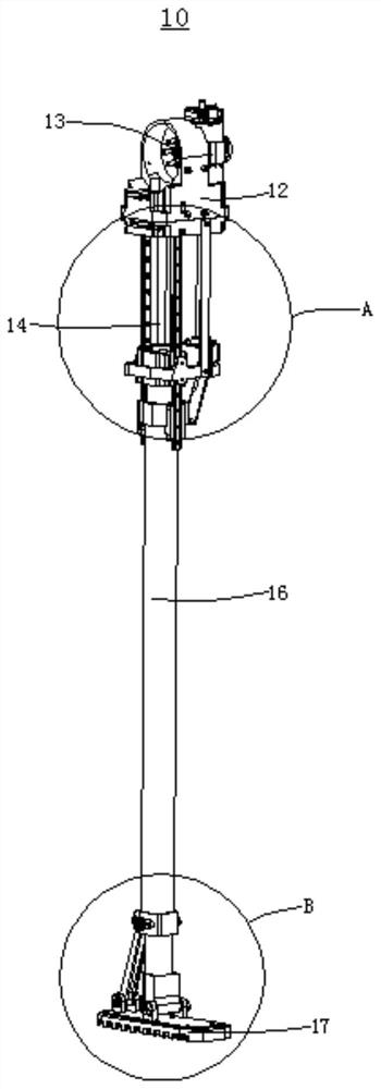 Mechanical leg of foot type robot and foot type robot