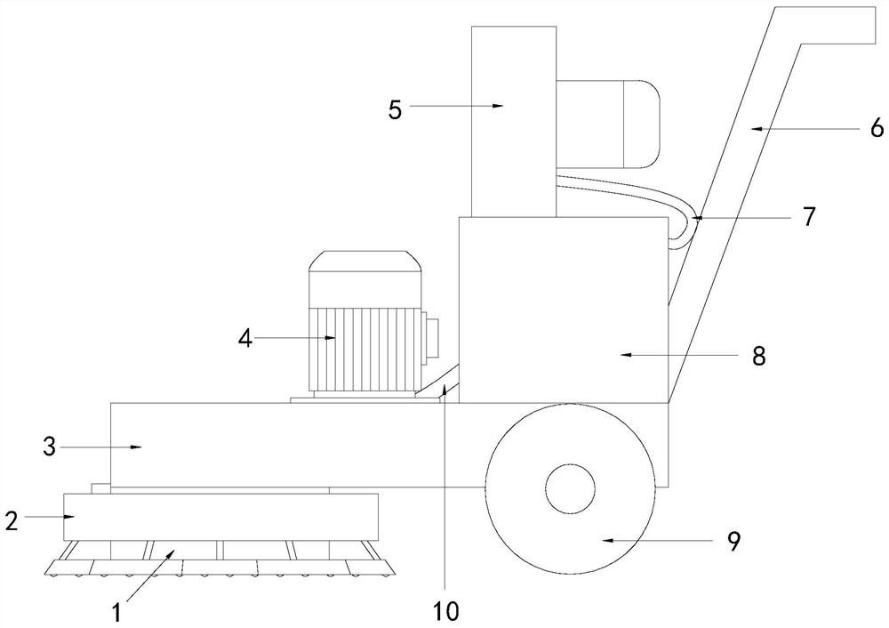 A floor polishing machine