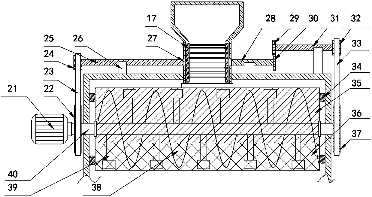 Feed crushing device with dust recycling function