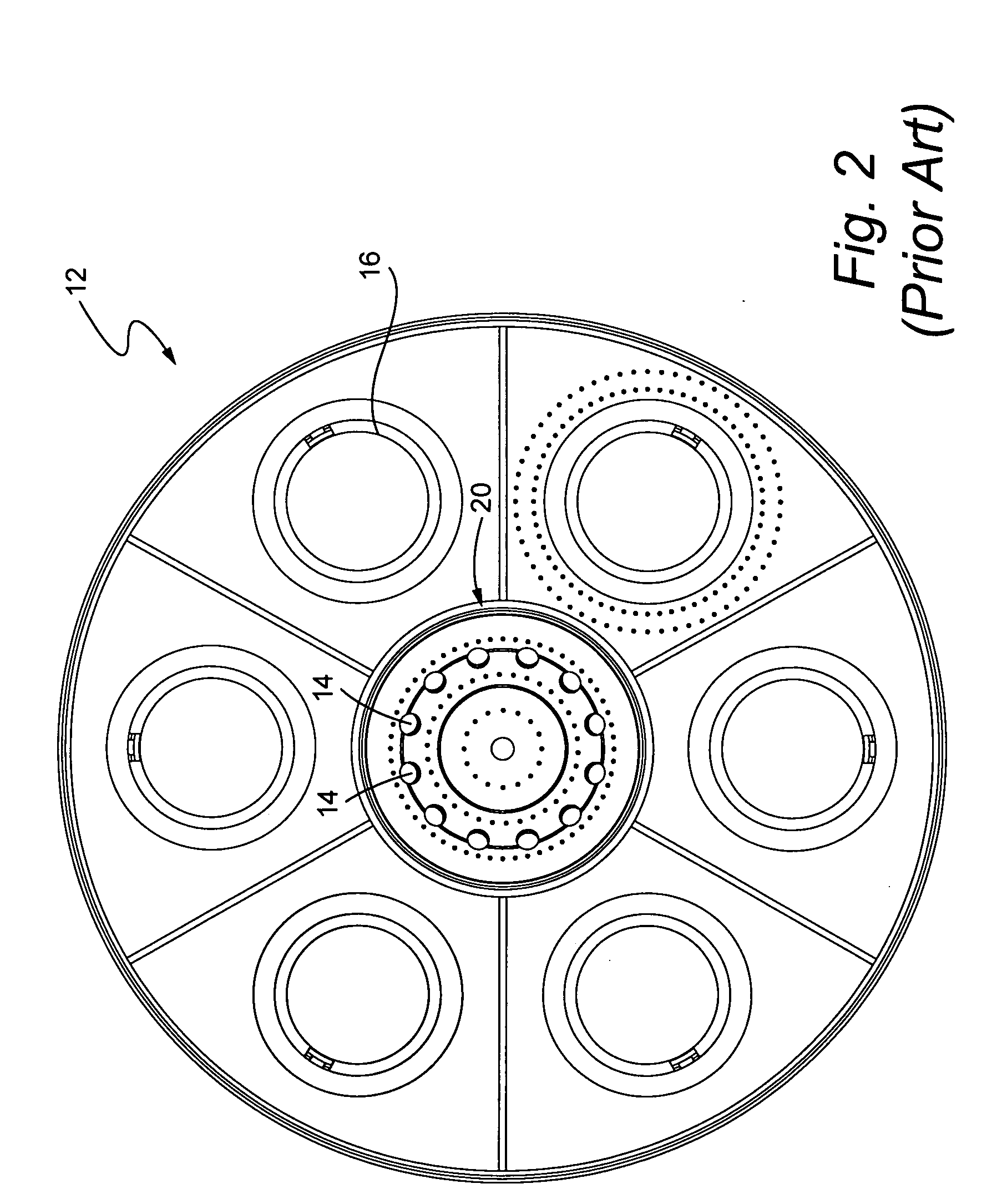 Combustion cap with crown mixing holes