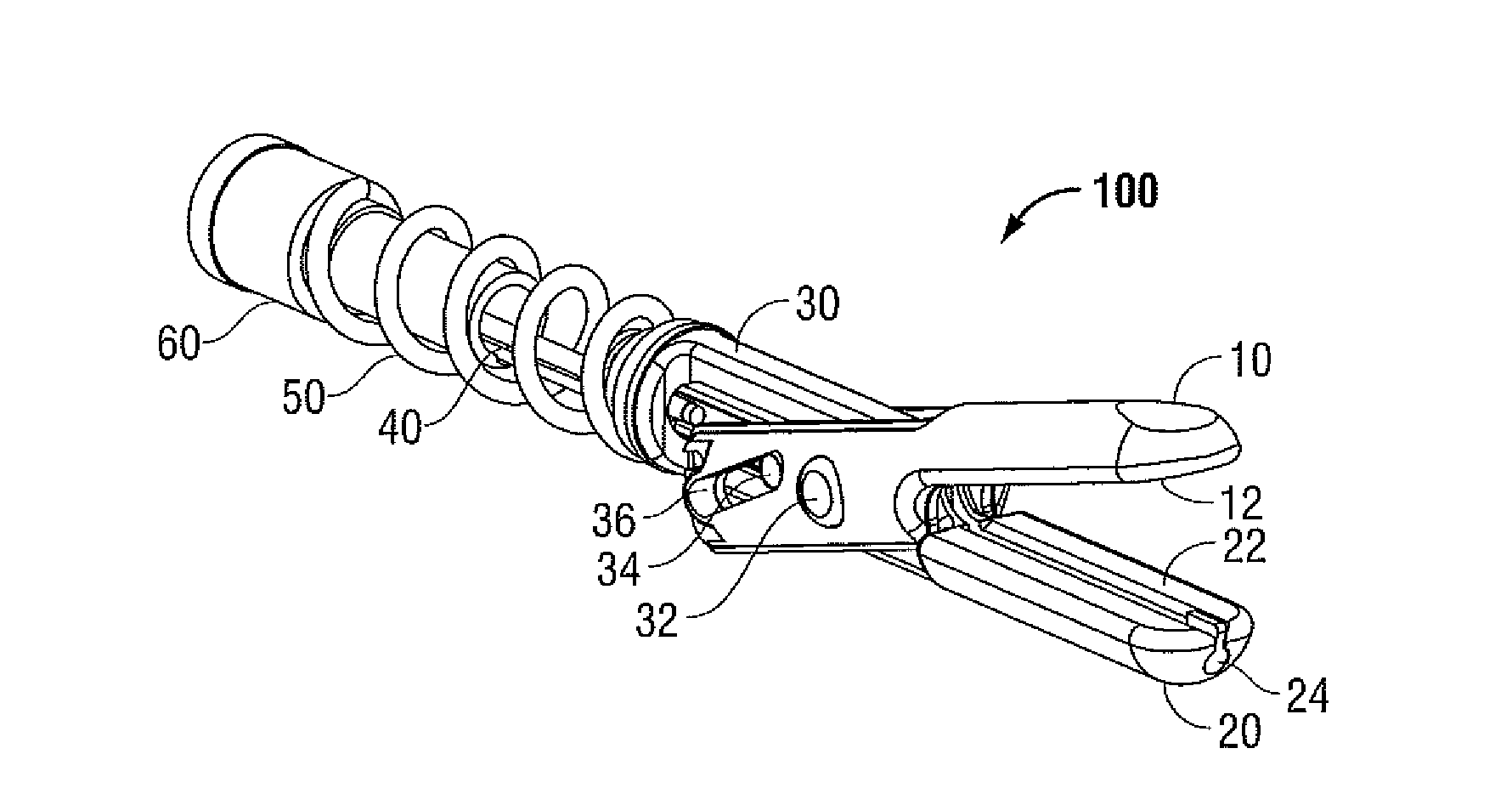 Apparatus For Performing Electrosurgical Procedures Having A Spring Mechanism Associated With The Jaw Members