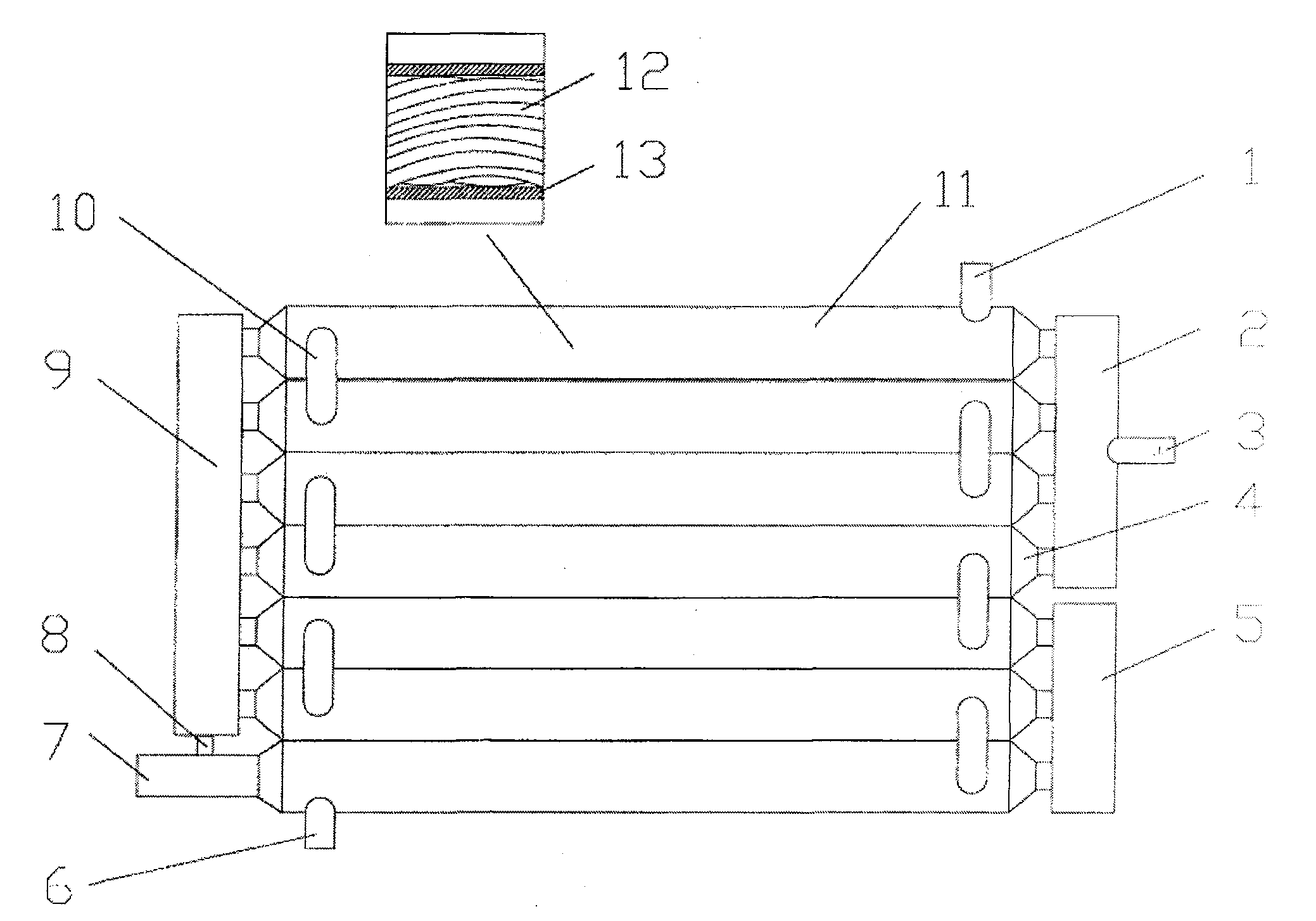 Liquid division type double-pipe condenser
