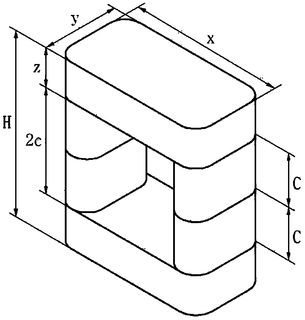 Elliptical unit block for preparing core using soft magnetic metal powder, and powdered magnetic core prepared using same