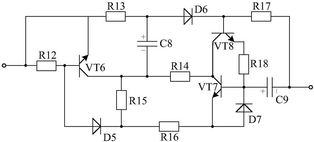 Soft start current-stabilizing circuit based on voltage-regulating circuit