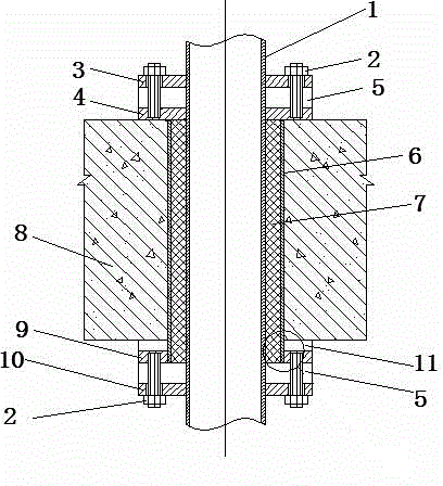 Detachable flexible water-proof casing pipe device