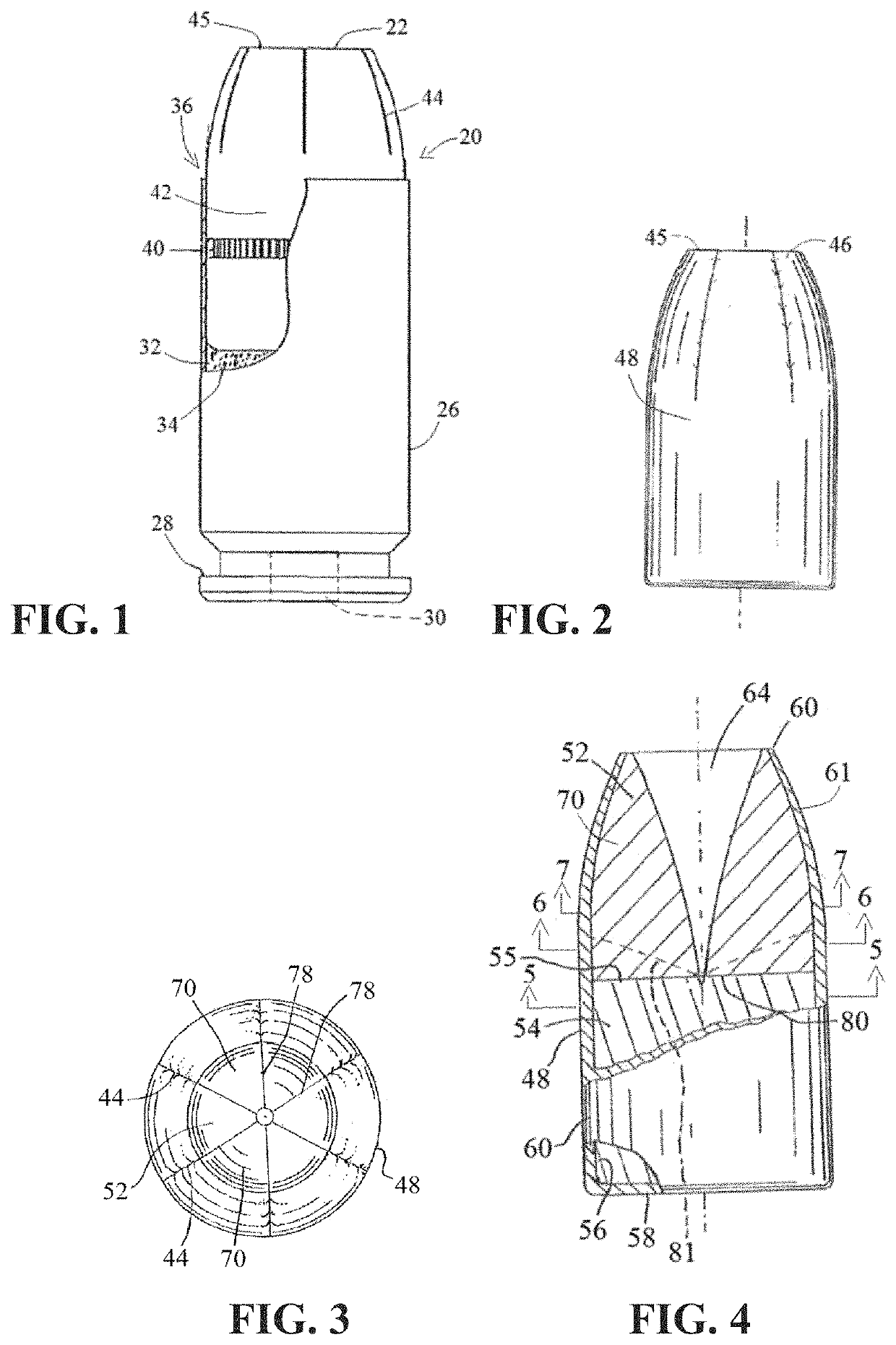 Cartridge with combined effects projectile