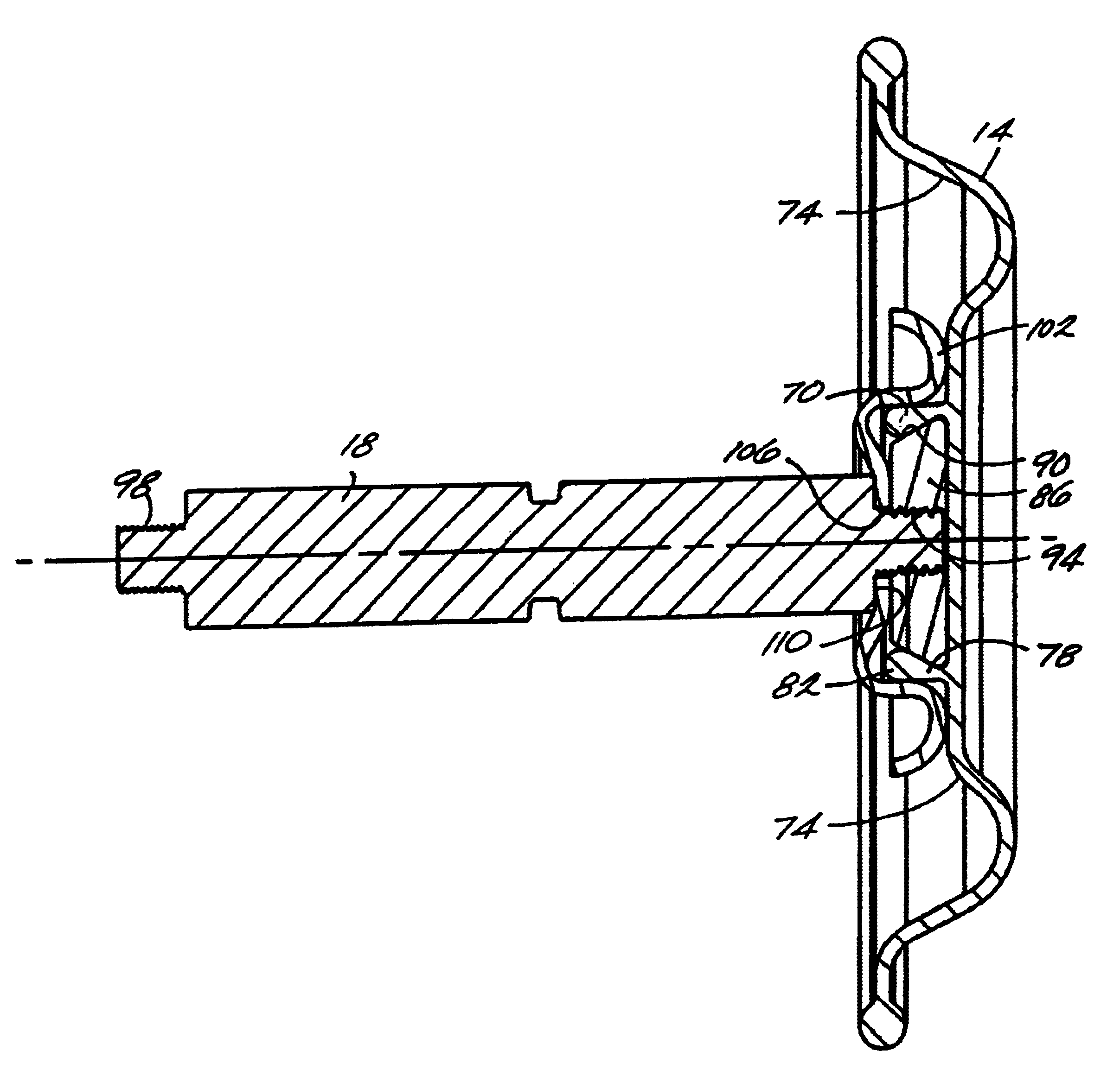 Connecting configuration for a diaphragm in a diaphragm pump