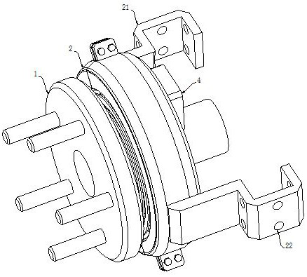 Disc brake device for kinetic energy conversion of new energy automobile