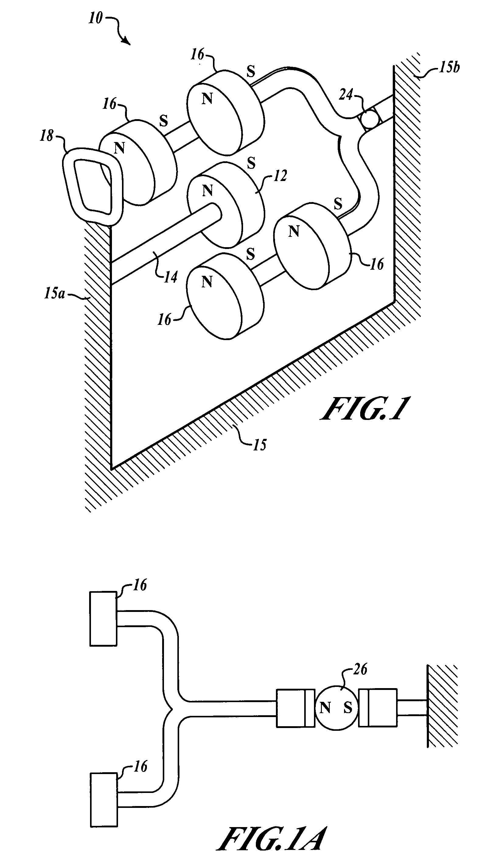 Magnetic suspension with integrated motor