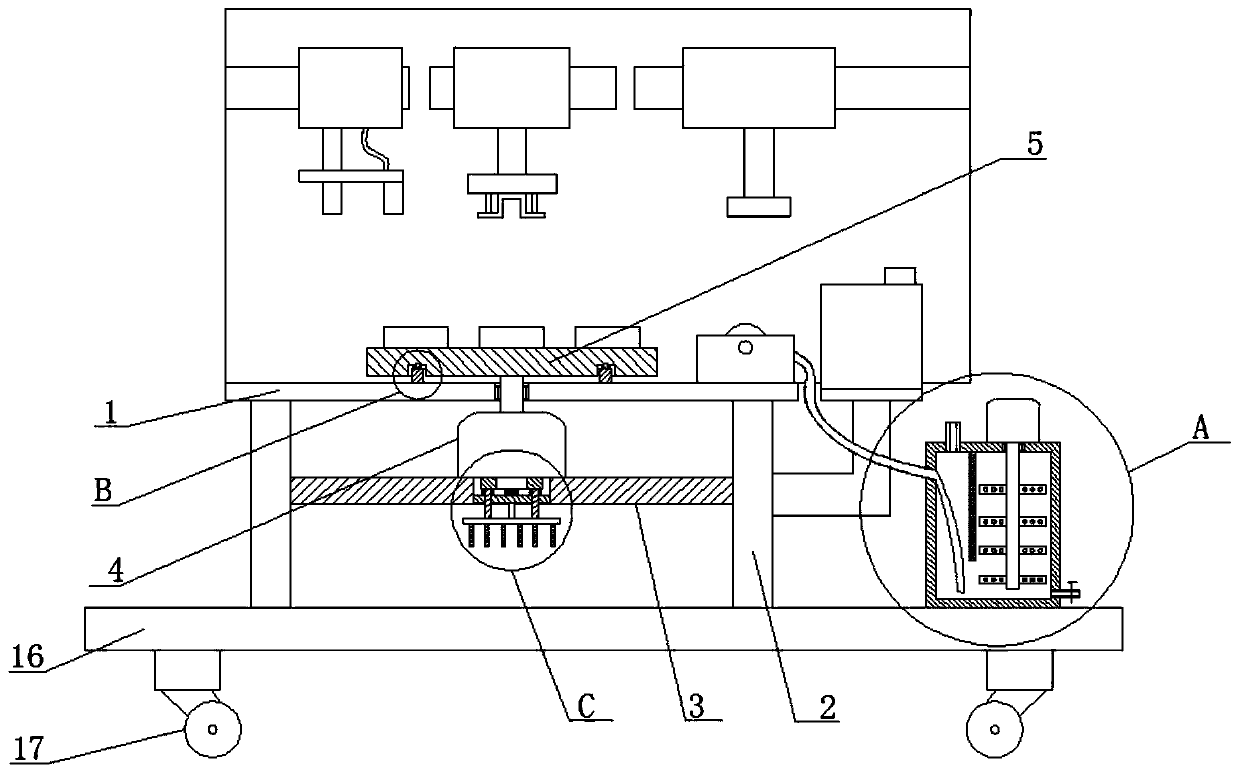 Efficient intelligent device for sticking connecting paper in gift box automatically