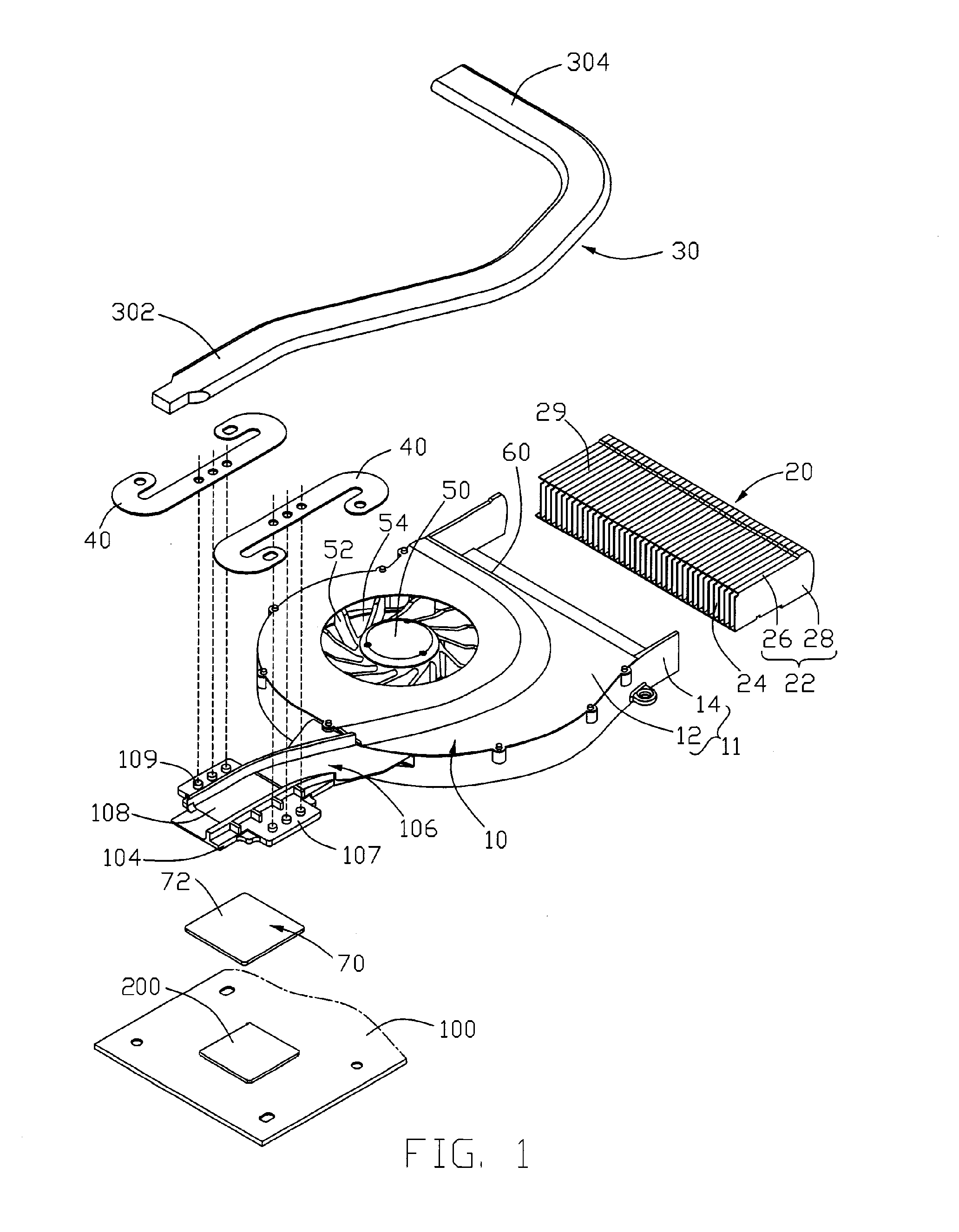 Heat dissipation module for electronic device