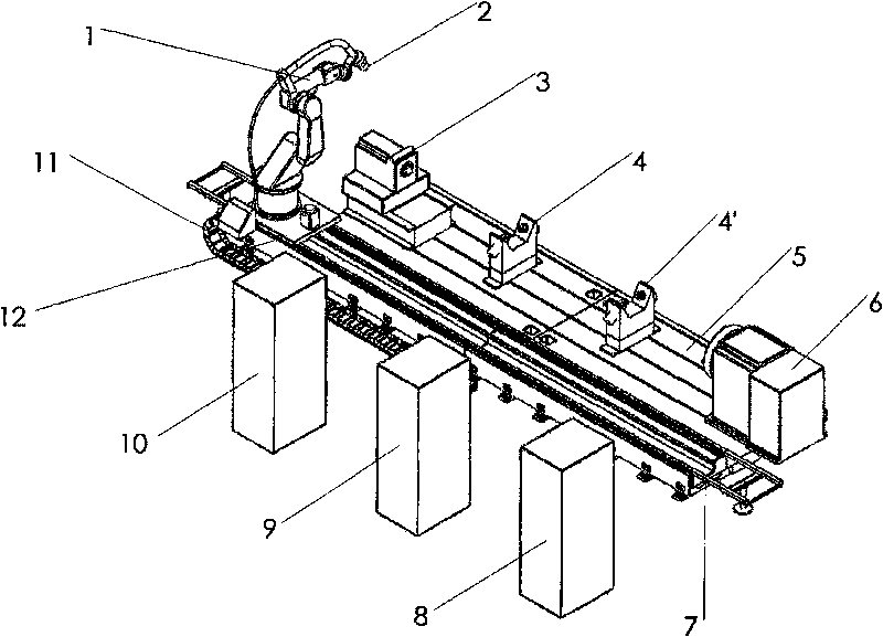 Multi-axis linkage numerical control laser processing system