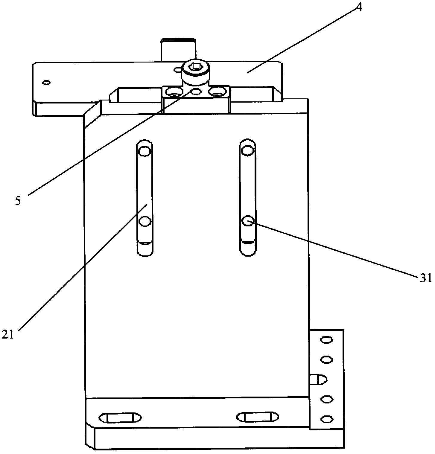 Oil box position adjustment device
