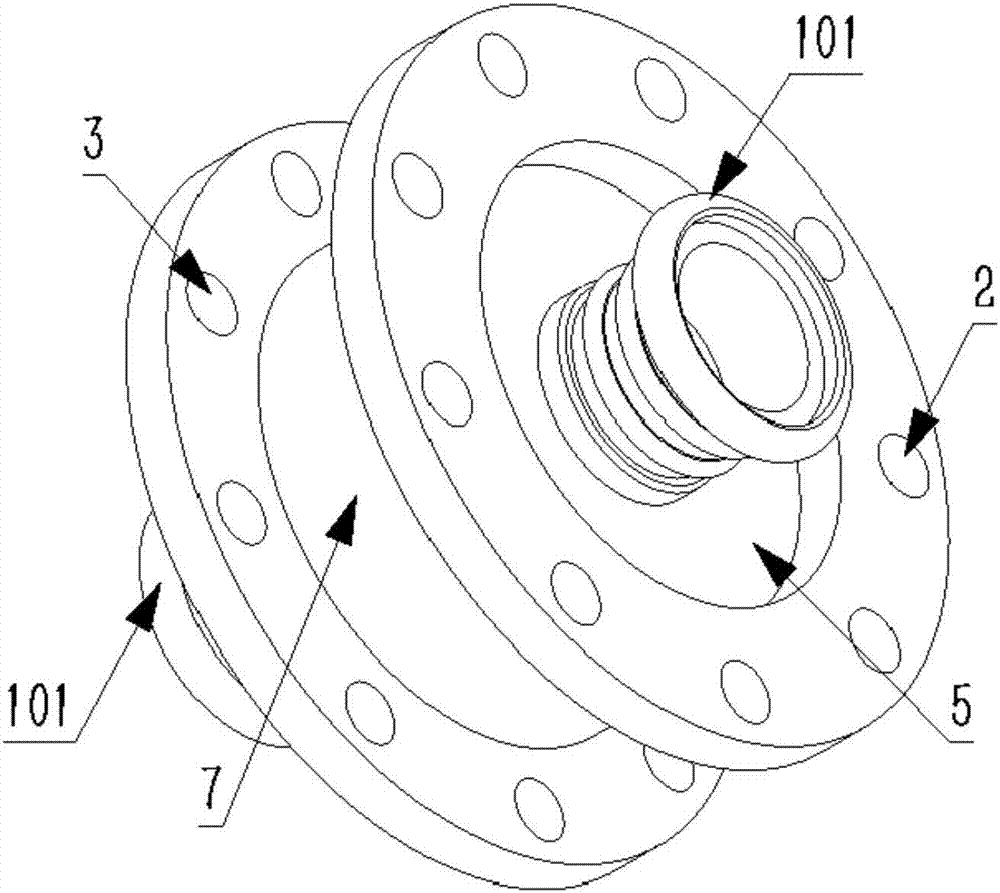 High-voltage electrode flange for switching between high-vacuum chamber and high-pressure chamber