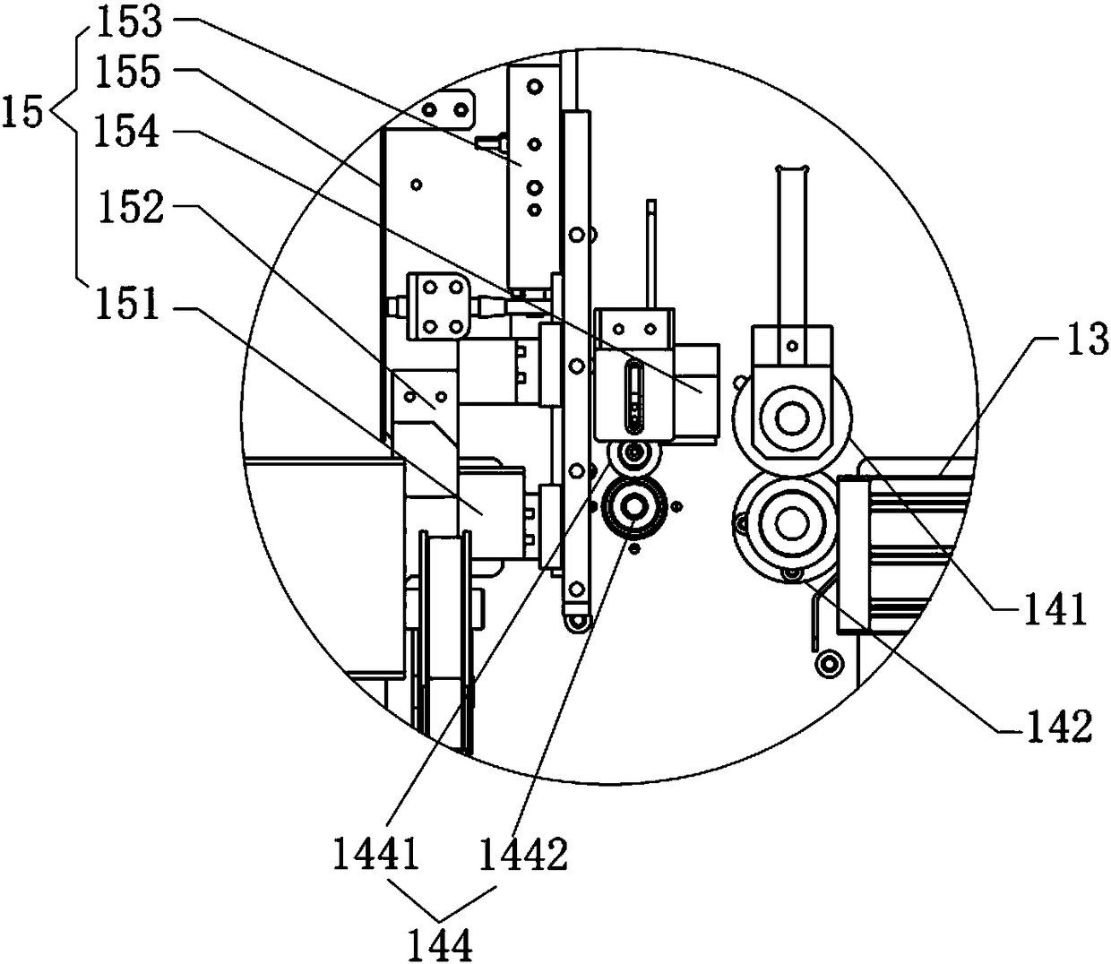 Membrane coating mechanism of backlight source