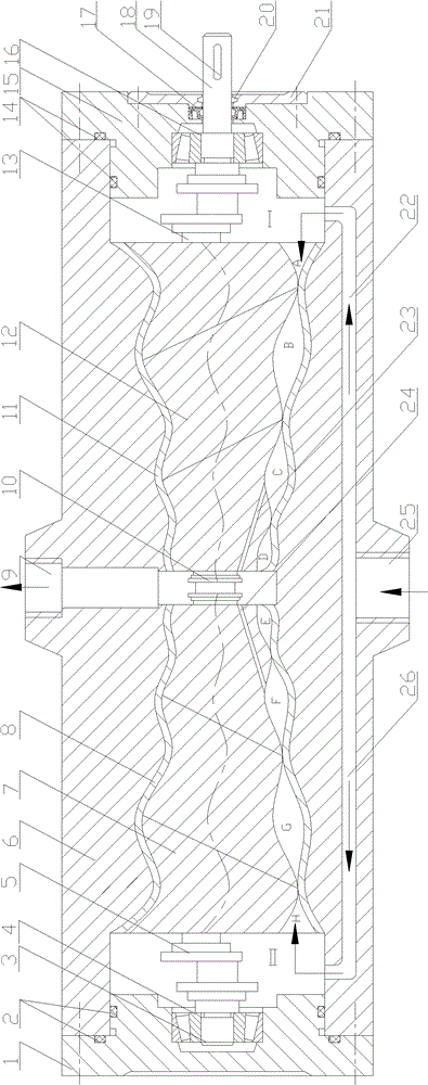 High-pressure seawater hydraulic pump for double-cone opposite-cone threaded rod