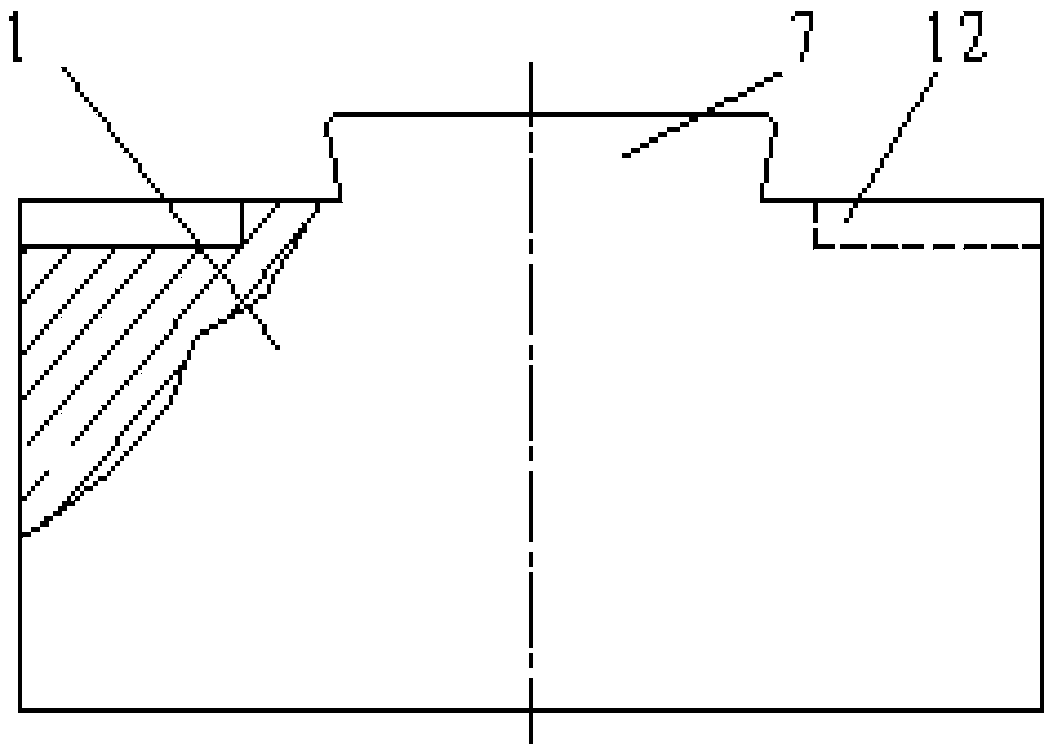 Inclined plane anvil forging connecting rod transition conical face and transition conical face machining method thereof