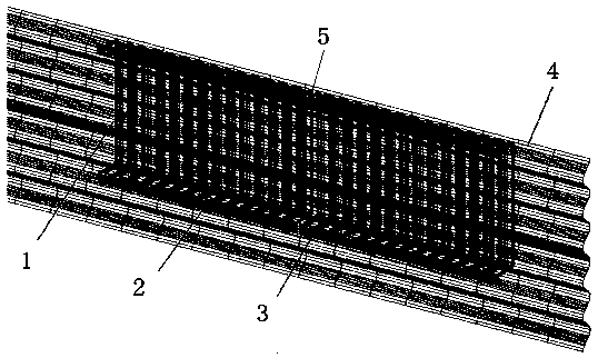 External template applicable to steel-concrete composite steel corrugated plate arch bridge and culvert