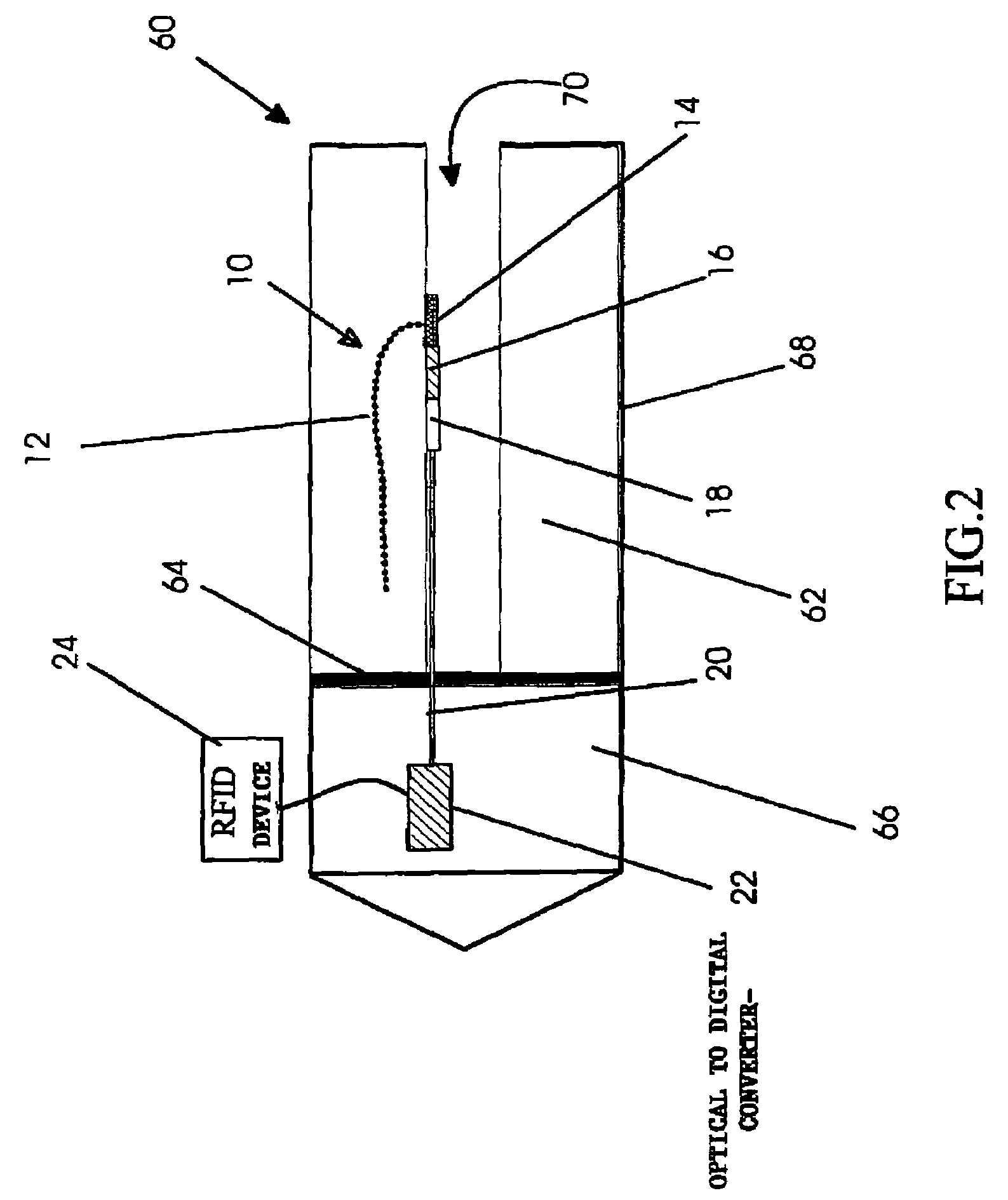 Method for measuring the health of solid rocket propellant using an embedded sensor