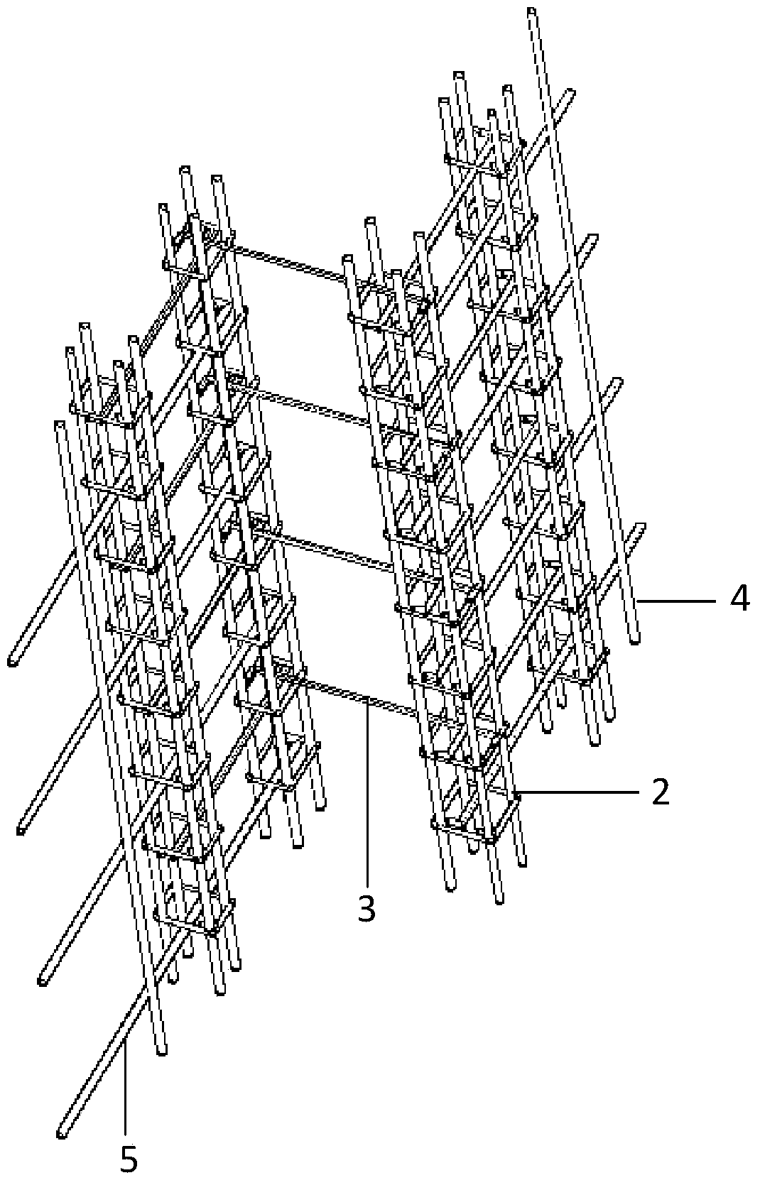 Light block wall with Z-shaped column frames and built-in single-row reinforcing bars and manufacturing method thereof