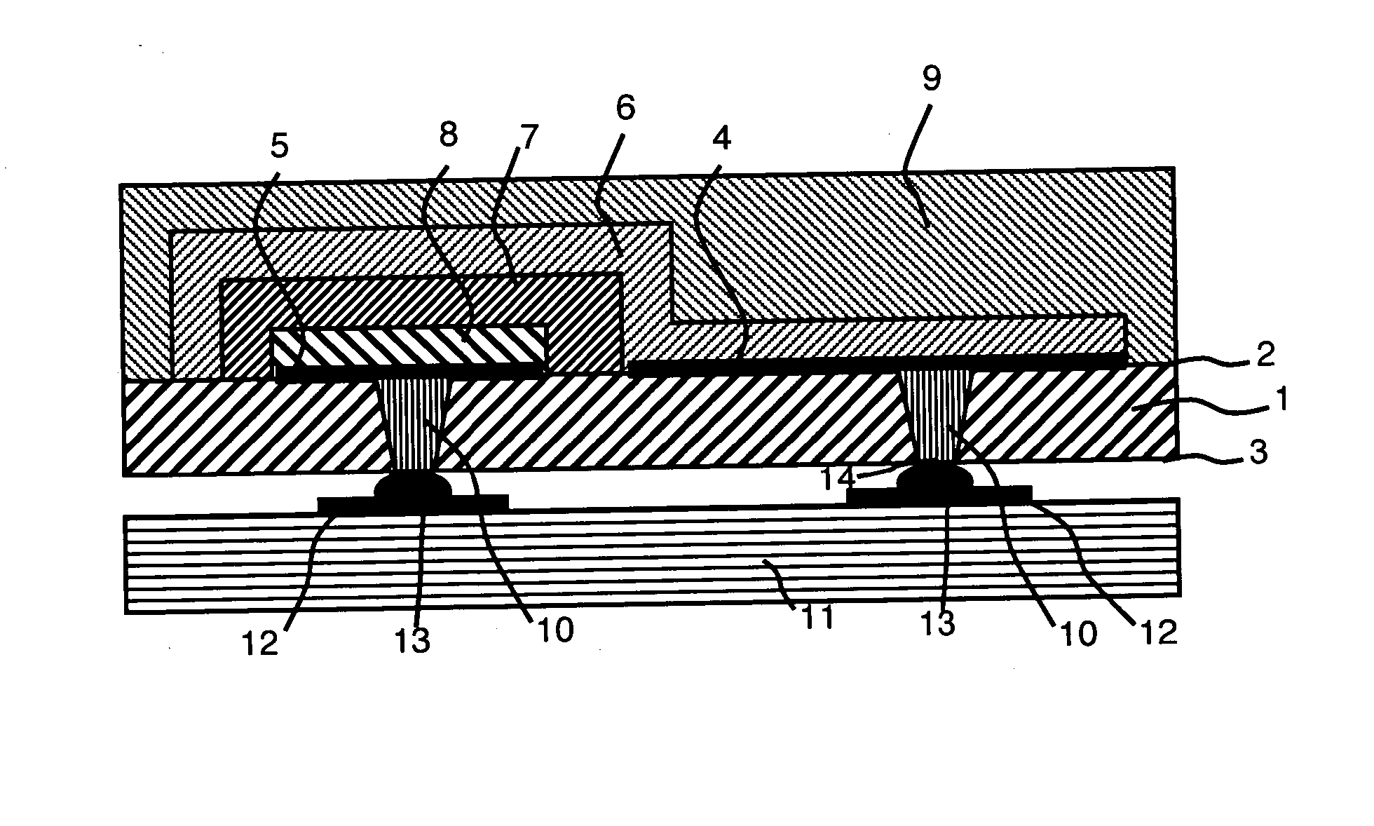 Microbattery Comprising Through-Connections and Production Method Thereof