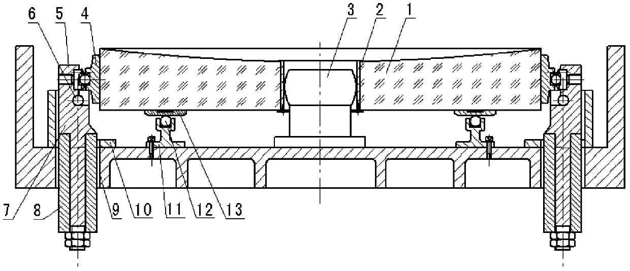 Composite primary reflector supporting device for large telescope