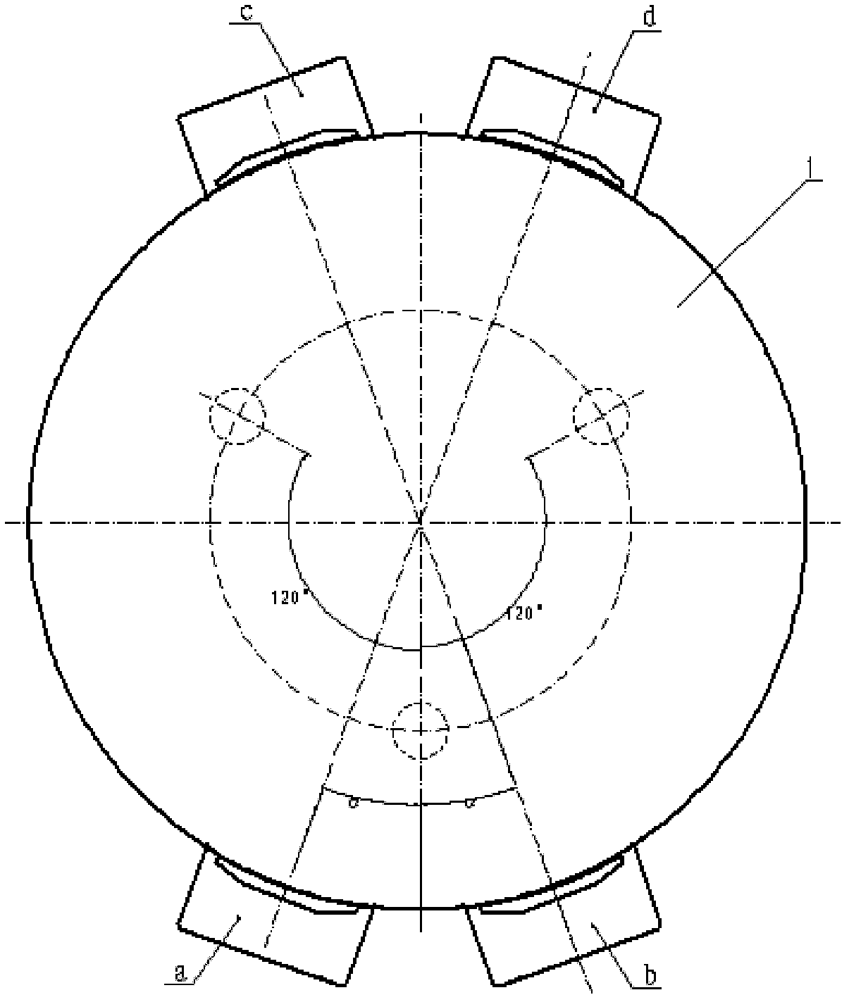 Composite primary reflector supporting device for large telescope