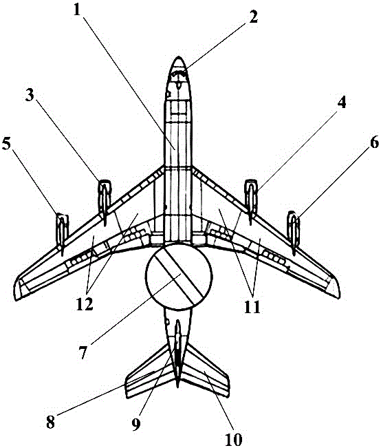 Early warning aircraft model specially used for learning defense-related science and technology by teenagers