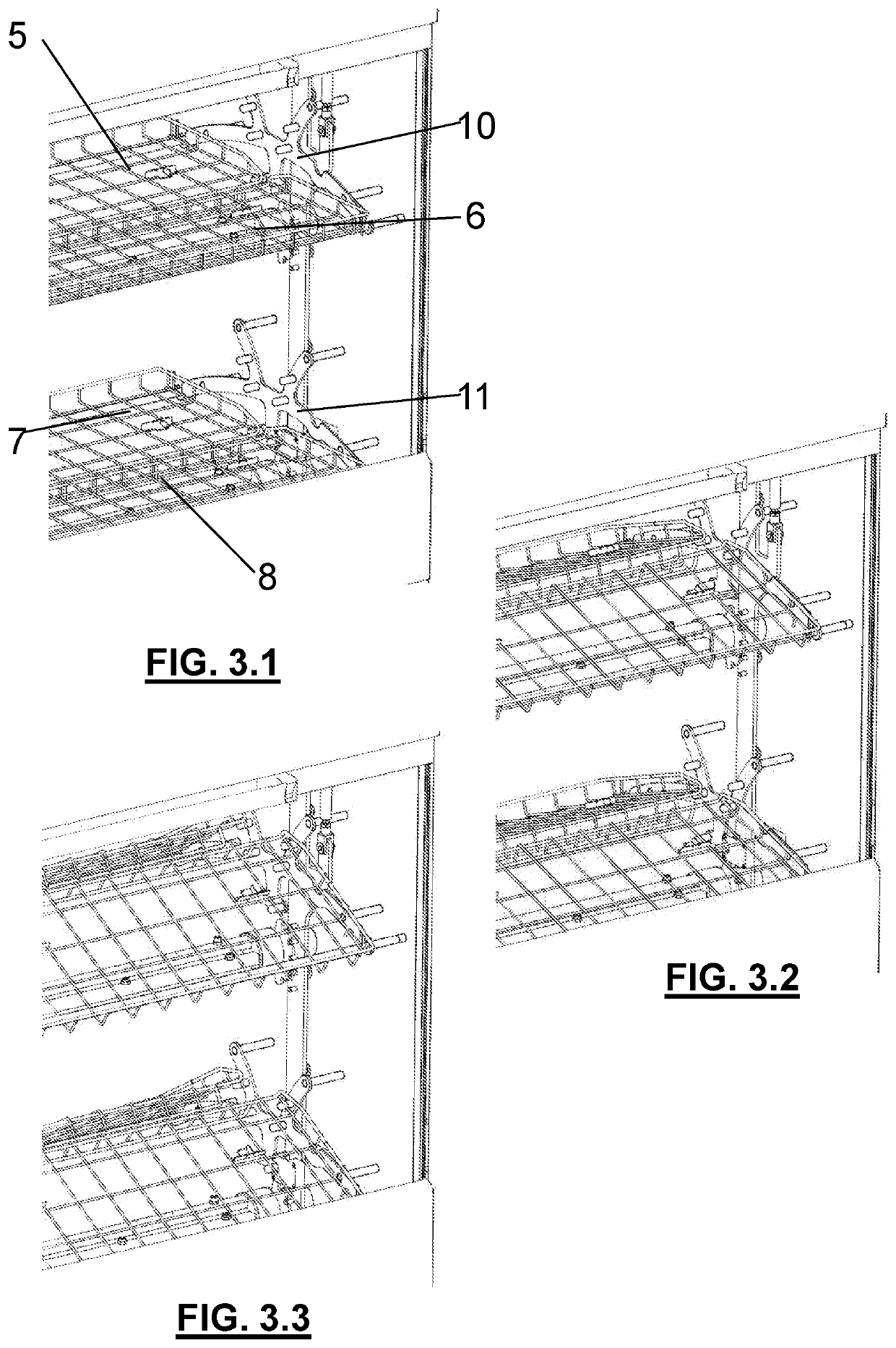 Washing machine adapted for cages and accessories used in the field of research on laboratory animals