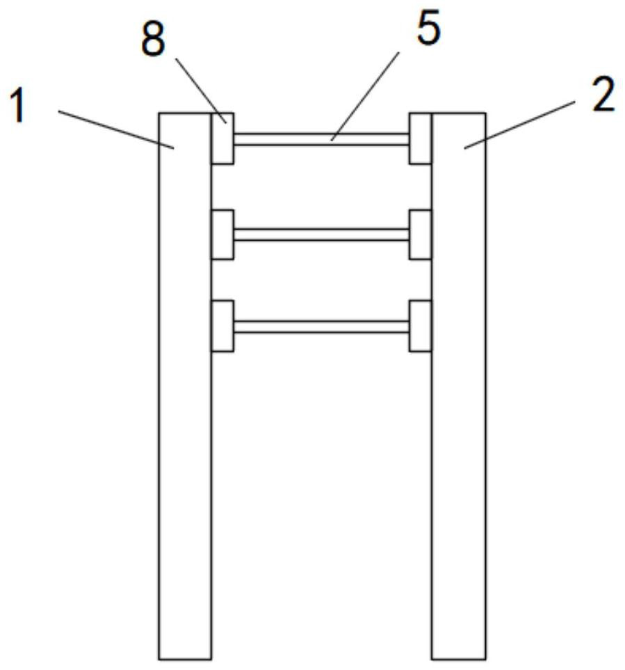 Double-row SMW construction method pile foundation pit supporting structure and construction method thereof