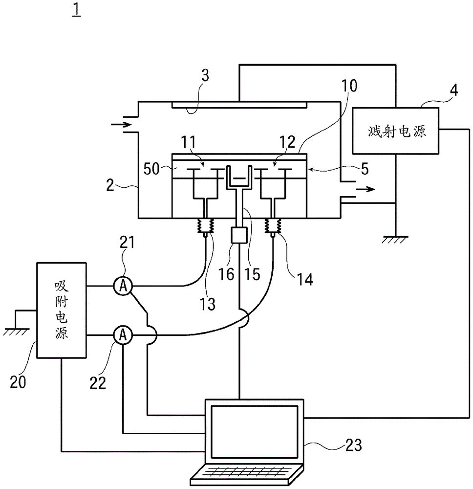 Attraction device and vacuum processing device