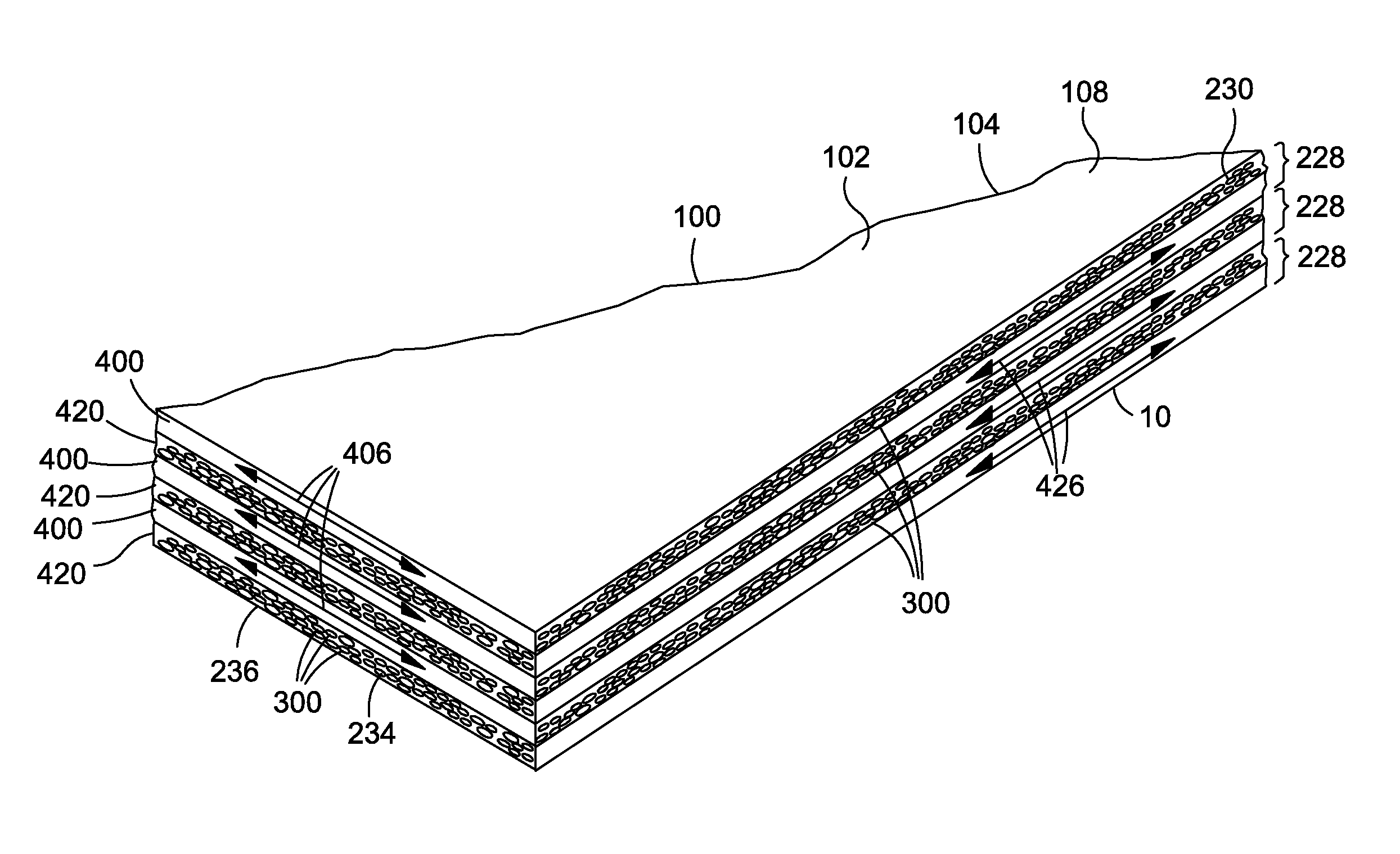 Bicomponent fibers containing nano-filaments for use in optically transparent composites