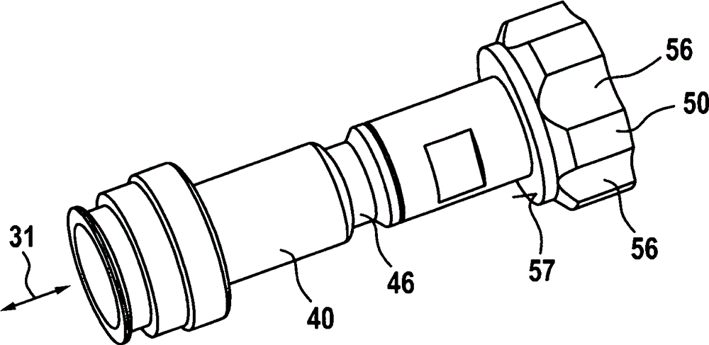Actuation device with rotation-proof retaining nut