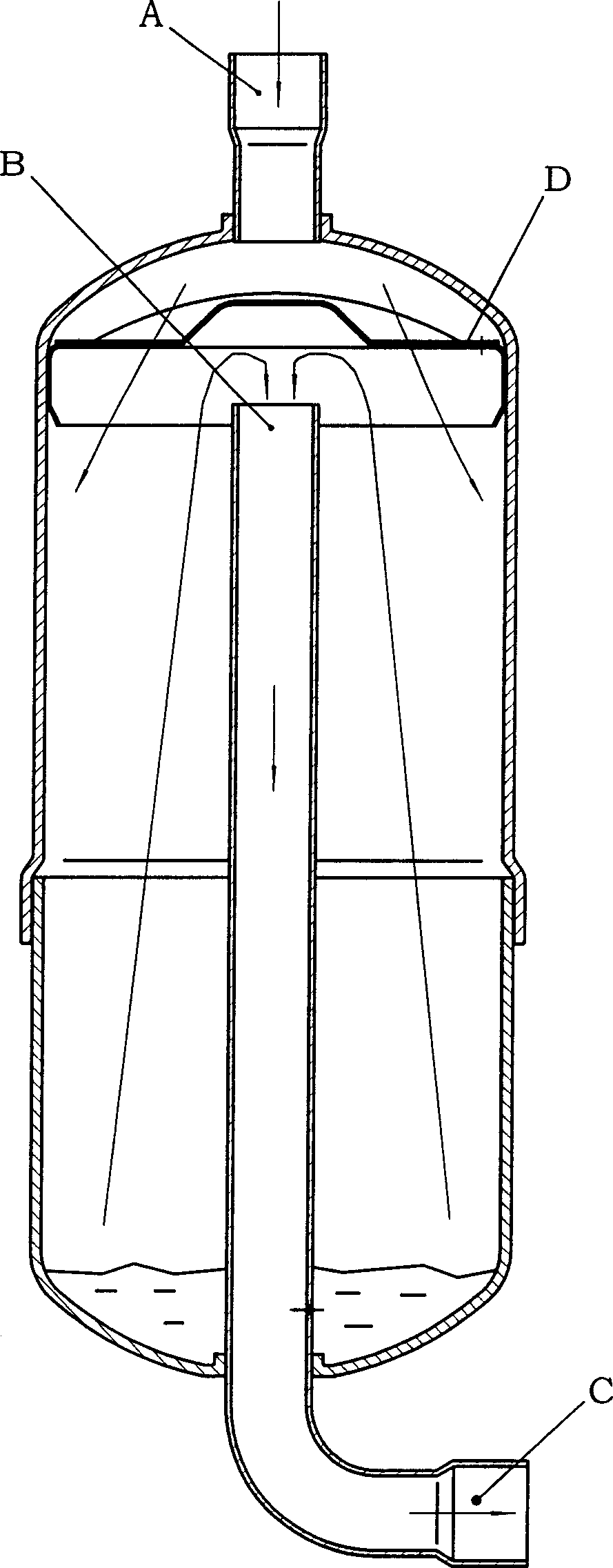 Liquid storing device for storing refrigrant in device