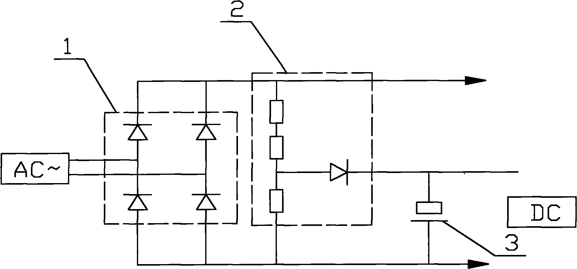 Variable-pitch system with rectifier device