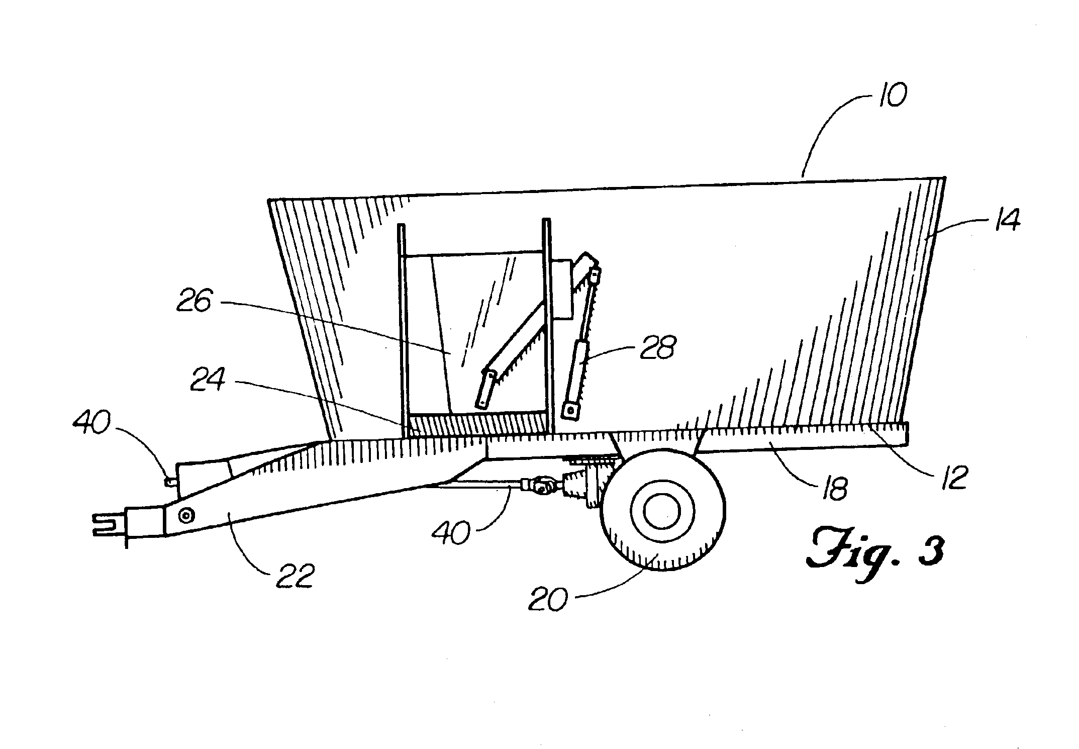 Auger with forward angled leading edge