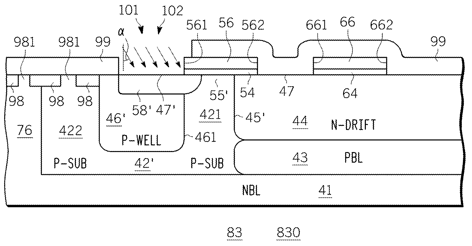 Dual gate ldmos device and method