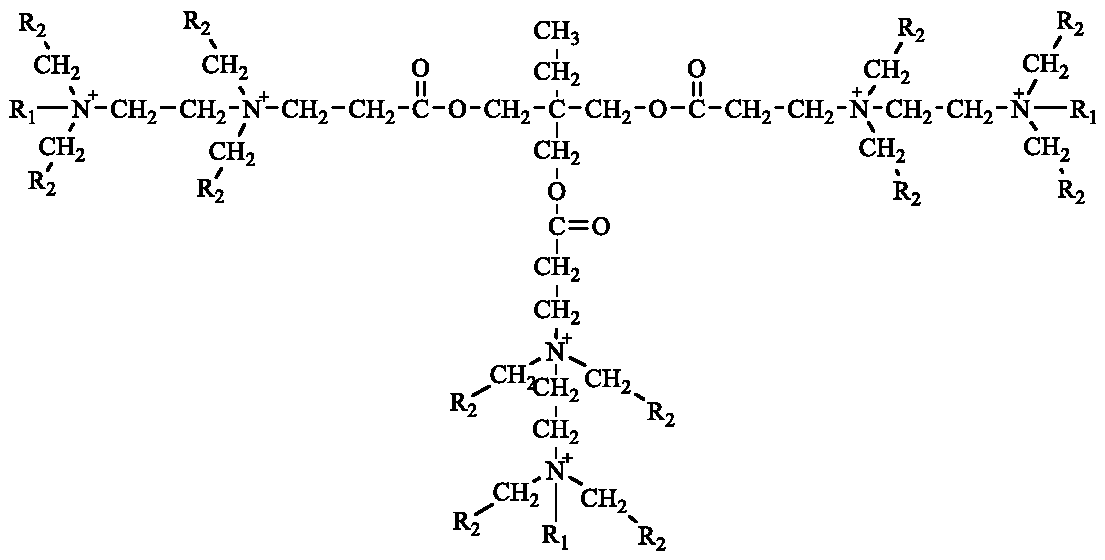 Application of a star-shaped polycation-based compound as a flocculant