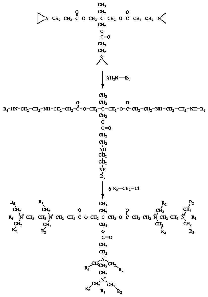Application of a star-shaped polycation-based compound as a flocculant