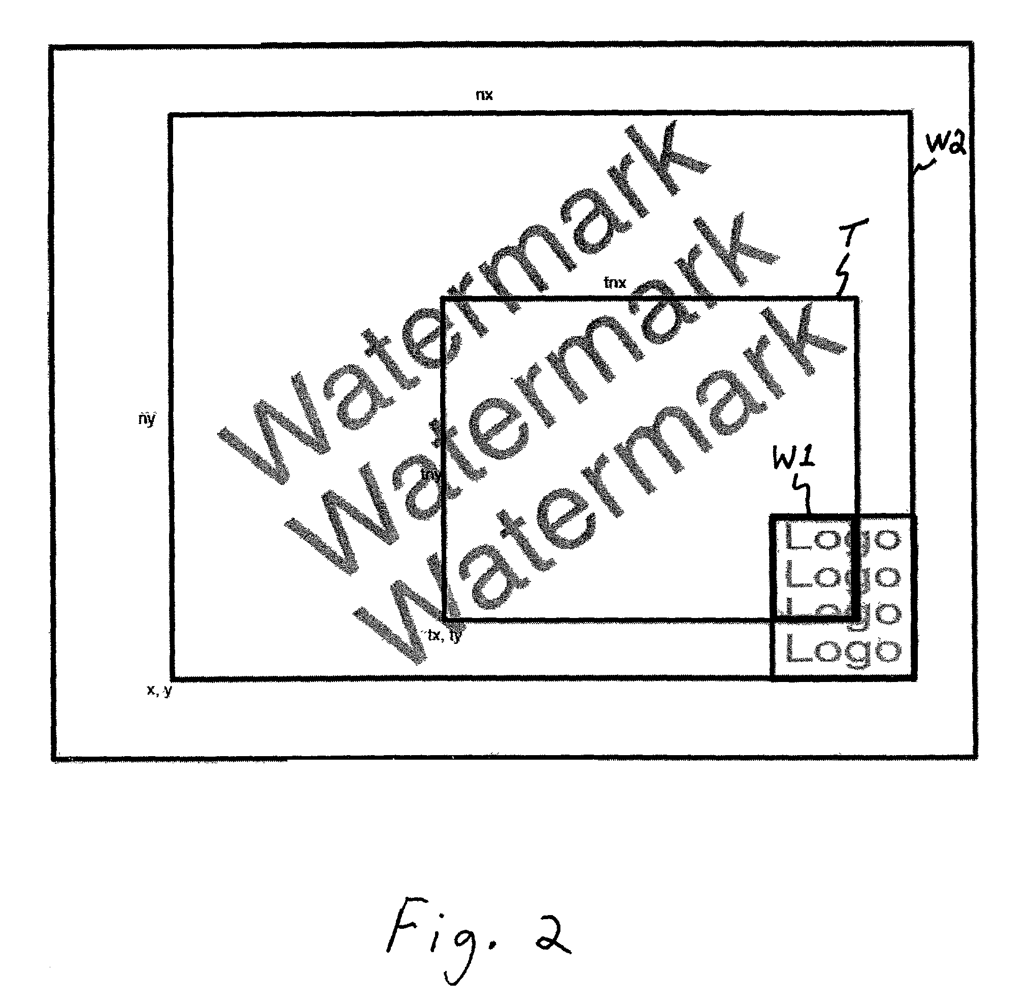 Method for applying a digital watermark to an output image from a computer program