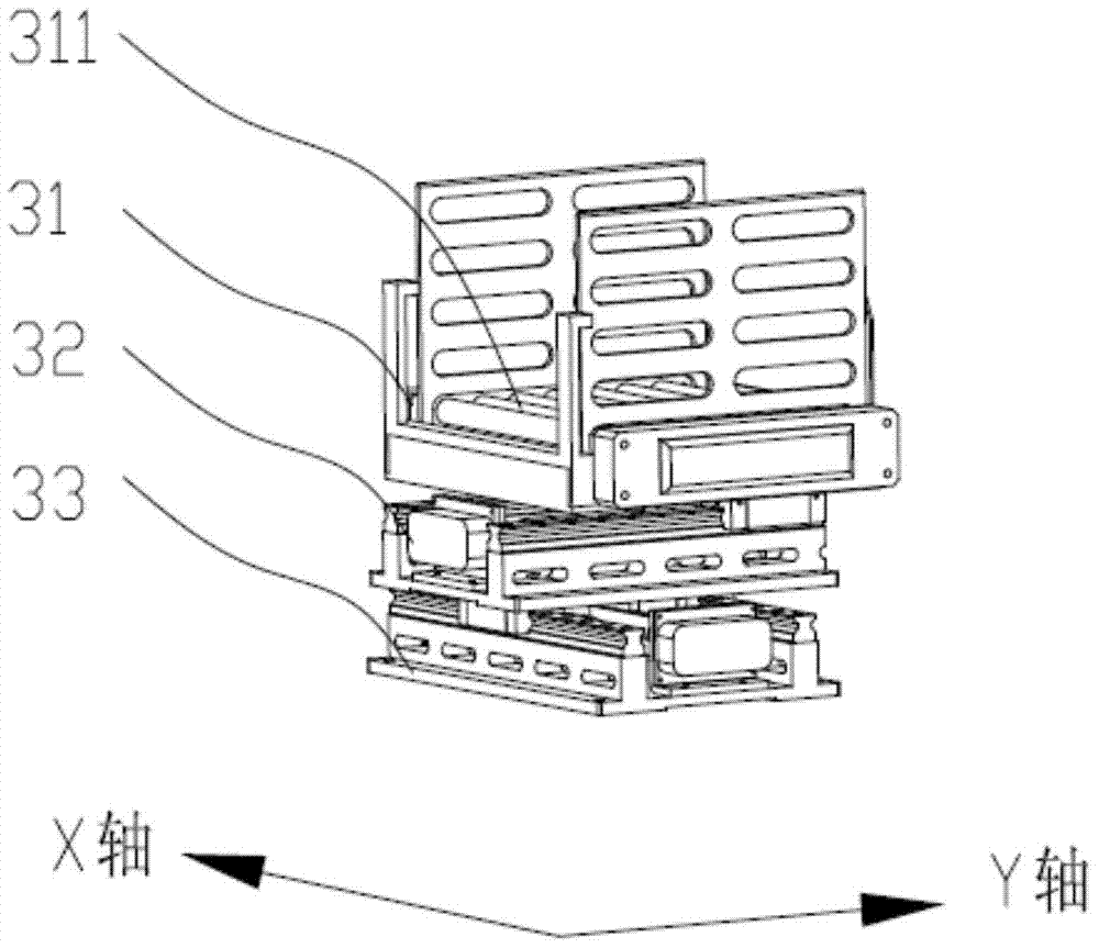 An agv trolley loaded with a manipulator