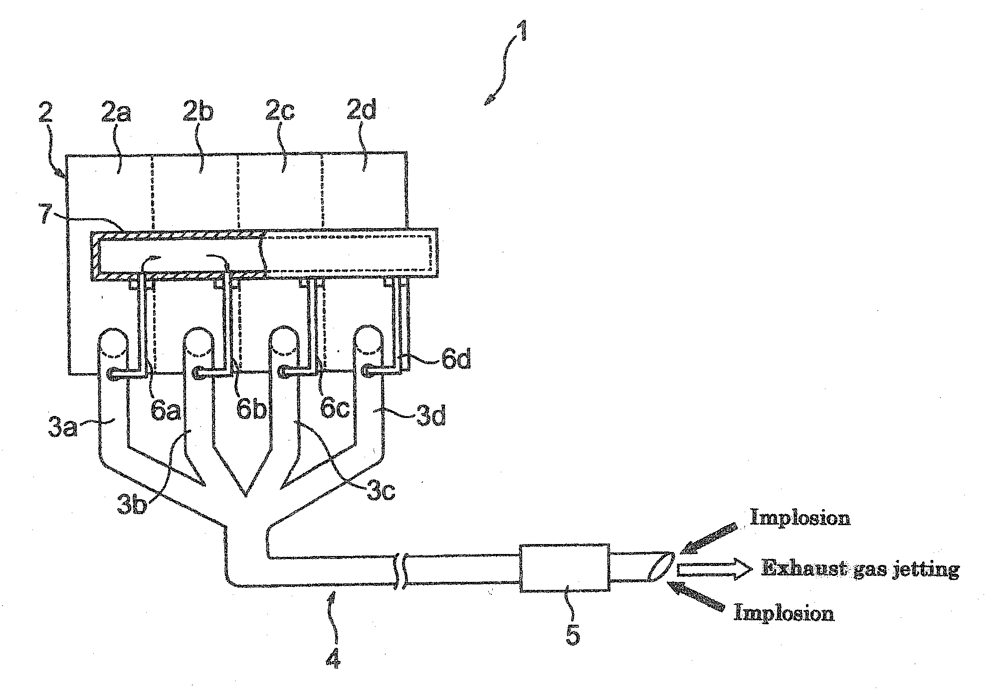 Internal combustion engine having exhaust gas bypassing control mechanism