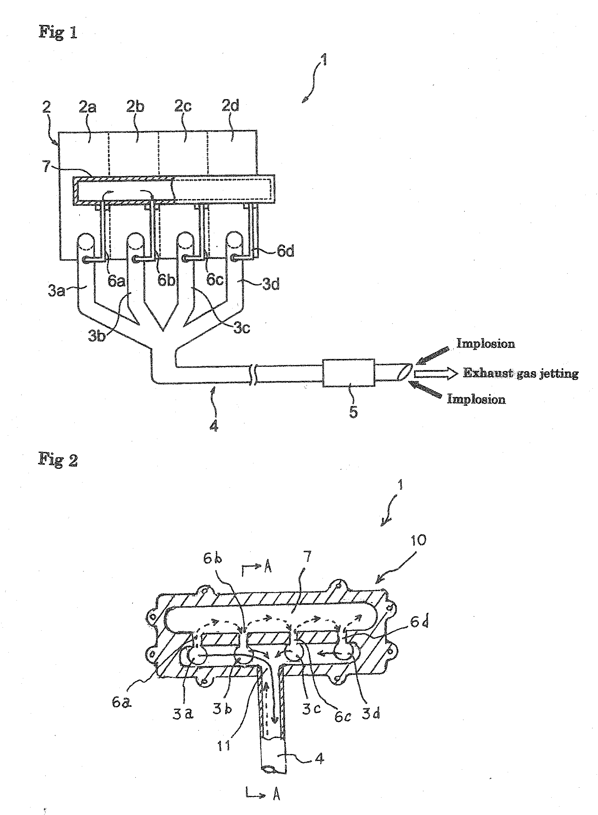 Internal combustion engine having exhaust gas bypassing control mechanism