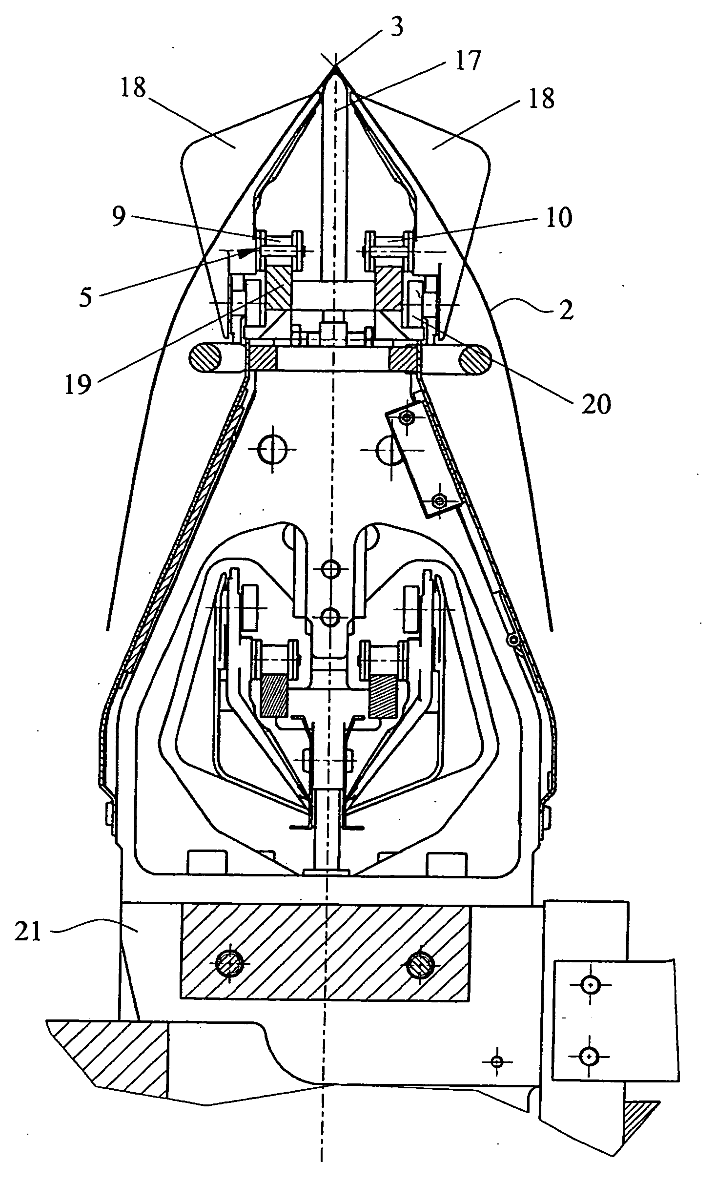 Arrangement for gathering and transporting print products deposited straddling on a conveying device