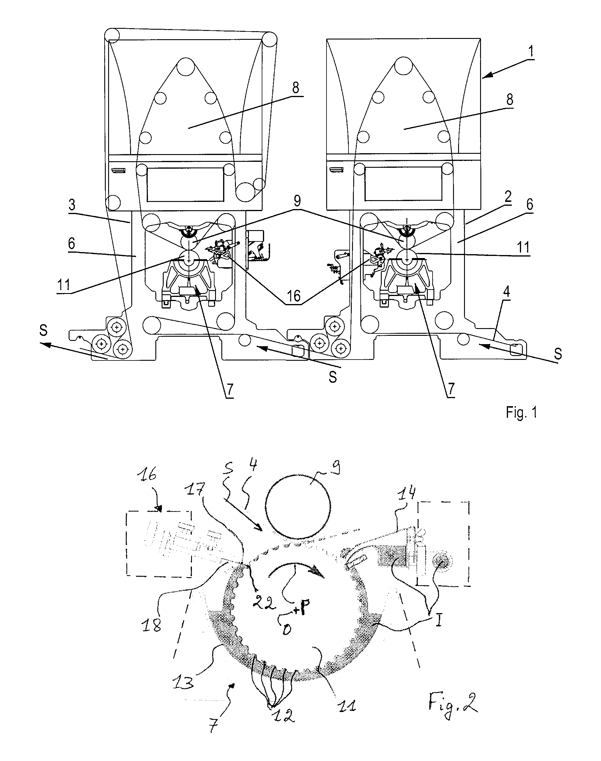 Doctor blade system for print unit intended for a photogravure printing machine