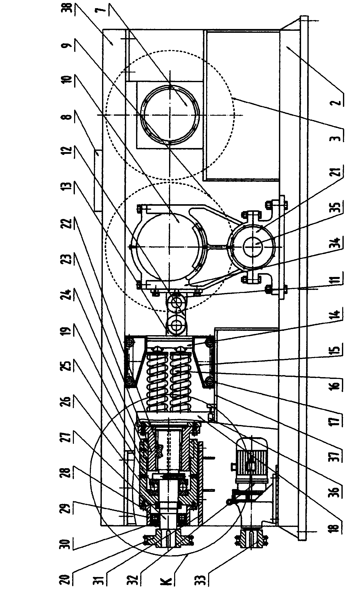 Single-driving-roller clearance-free sand maker