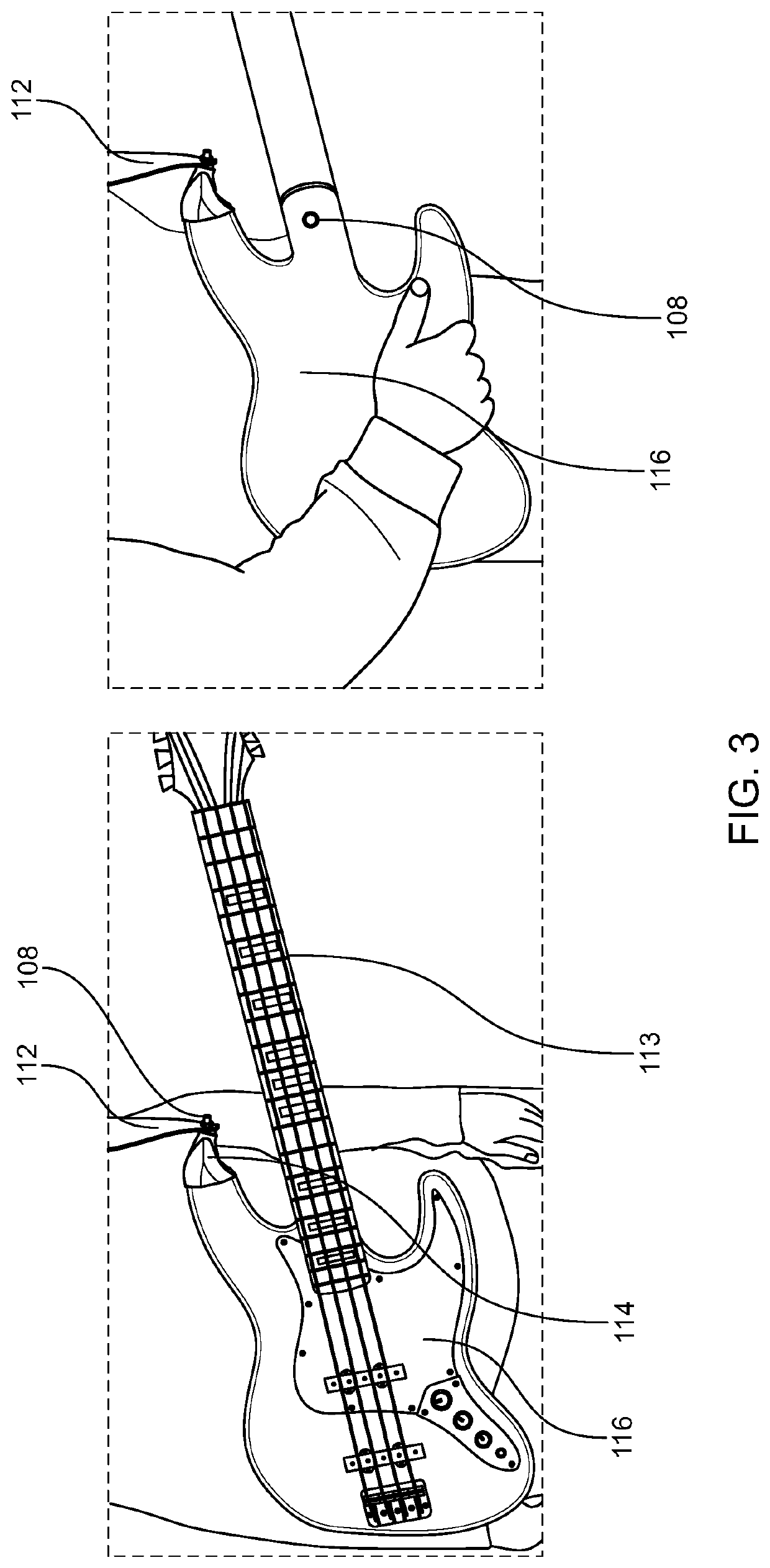 Apparatus for attaching a strap to a guitar or bass guitar