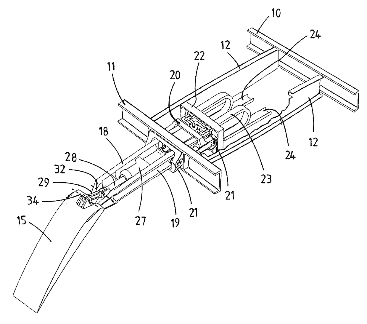 Airplane wing, an airplane and a flap system