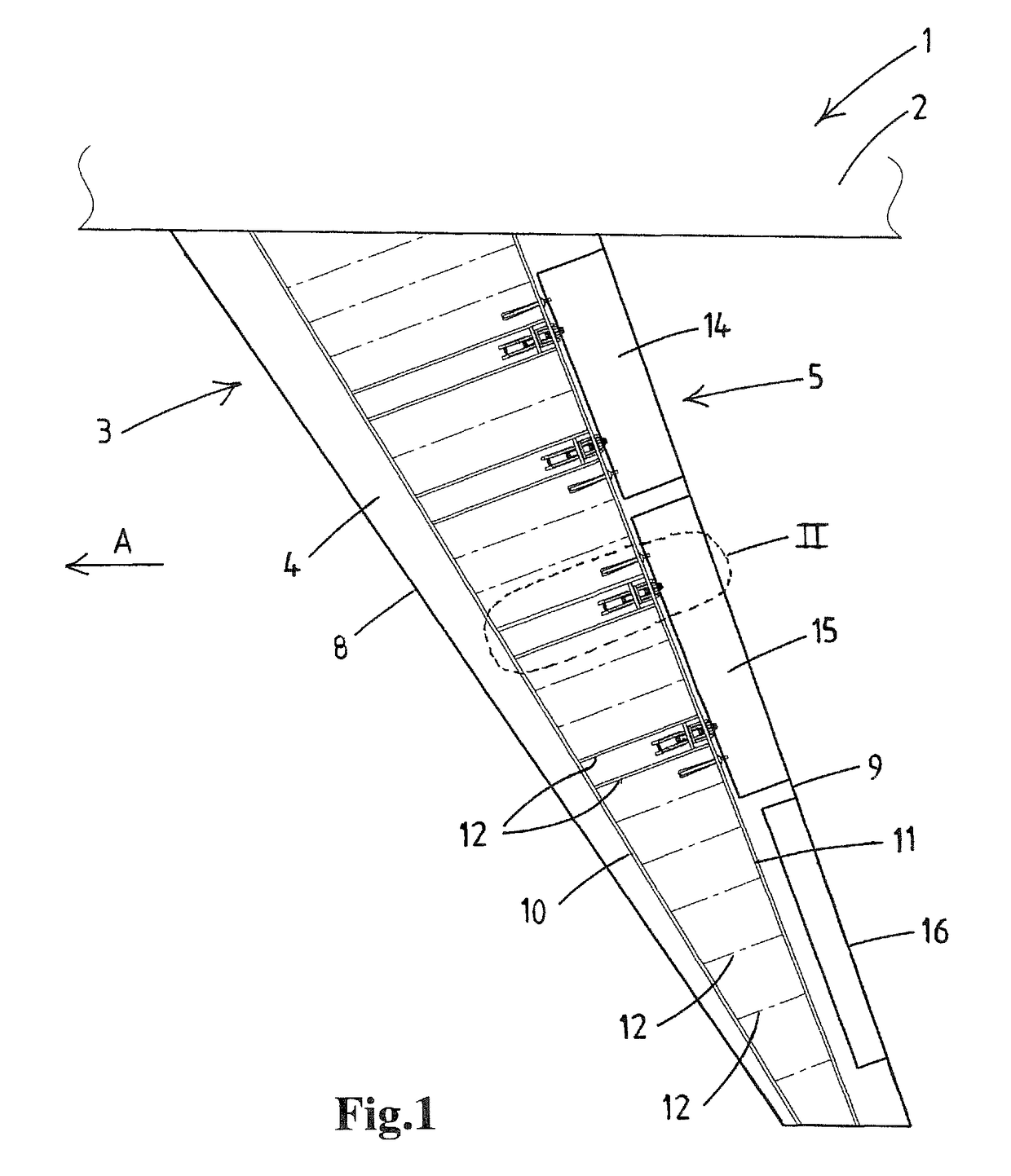 Airplane wing, an airplane and a flap system