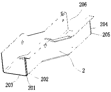 Structure of multi-section rear longitudinal beam